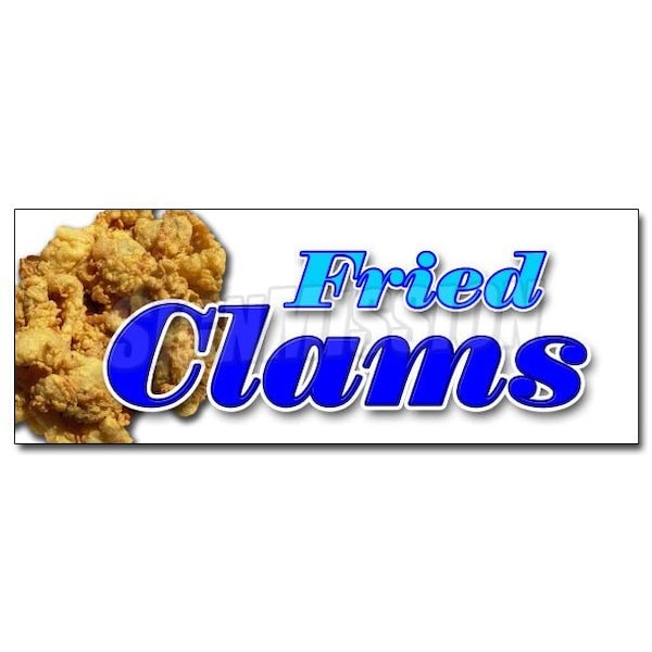 Safety Sign, 48 in Height, Vinyl, 18 in Length, Fried Clams